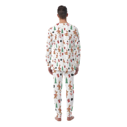 Men's Christmas Pyjamas - Kangaroo Pattern