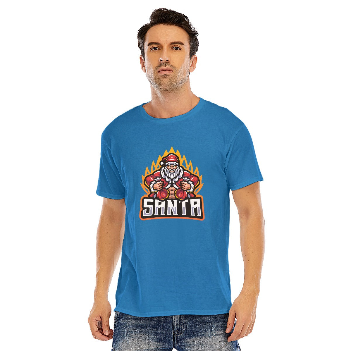 Mens Short Sleeve Christmas Tee - Bad Santa