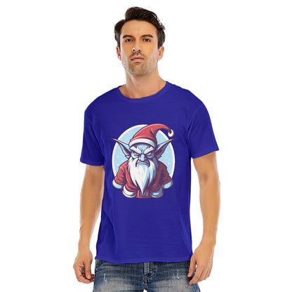 Mens Short Sleeve Christmas Tee - Blue Mad Elf