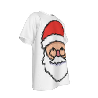 Mens Short Sleeve Christmas Tee - Blurred Santa