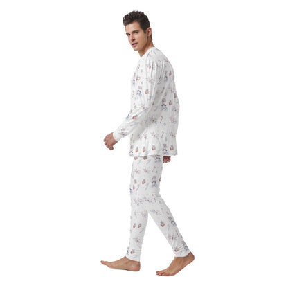 Men's Watercolour Christmas Pyjamas - Penguins