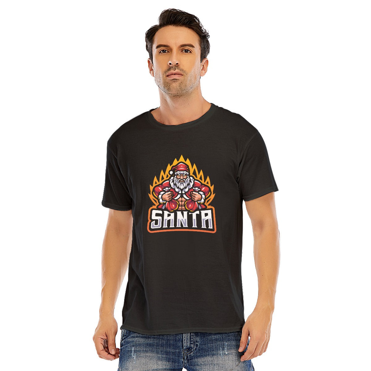 Mens Short Sleeve Christmas Tee - Bad Santa