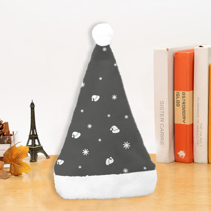 Christmas Santa Hat - Fine Stars Black - Festive Style