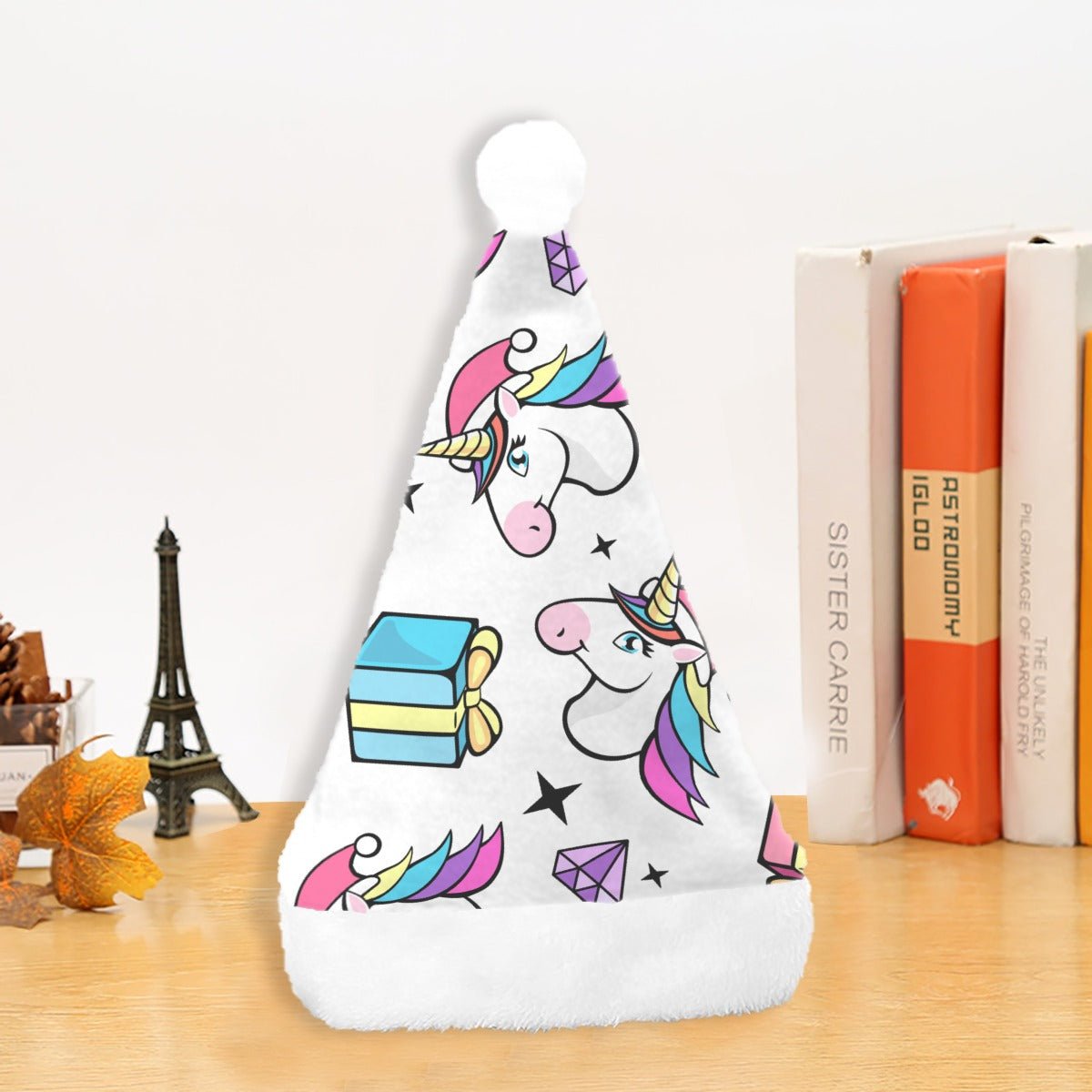 Christmas Santa Hat - Unicorn Pattern - Festive Style