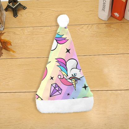 Christmas Santa Hat - Unicorn Rainbow
