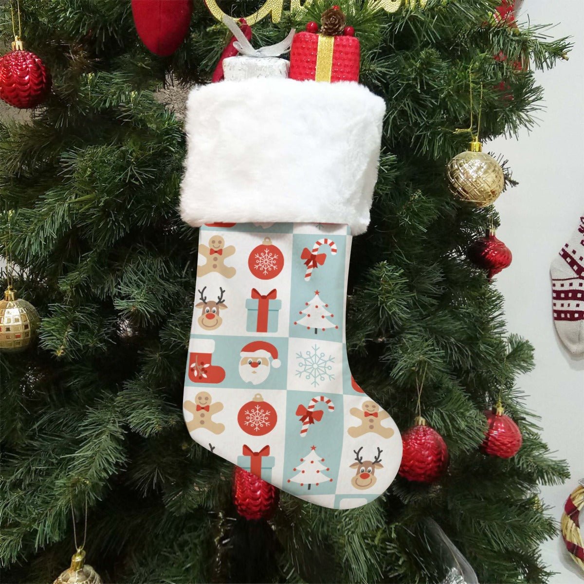 Christmas Sock - Checkers - Festive Style