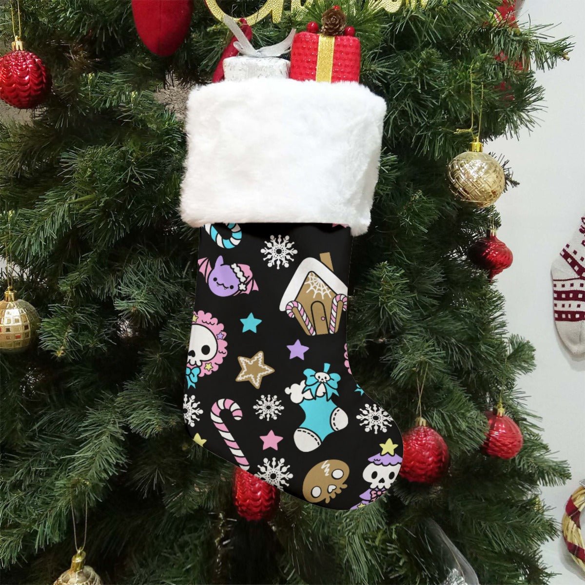 Christmas Sock - Creepy Kawaii - Black - Festive Style