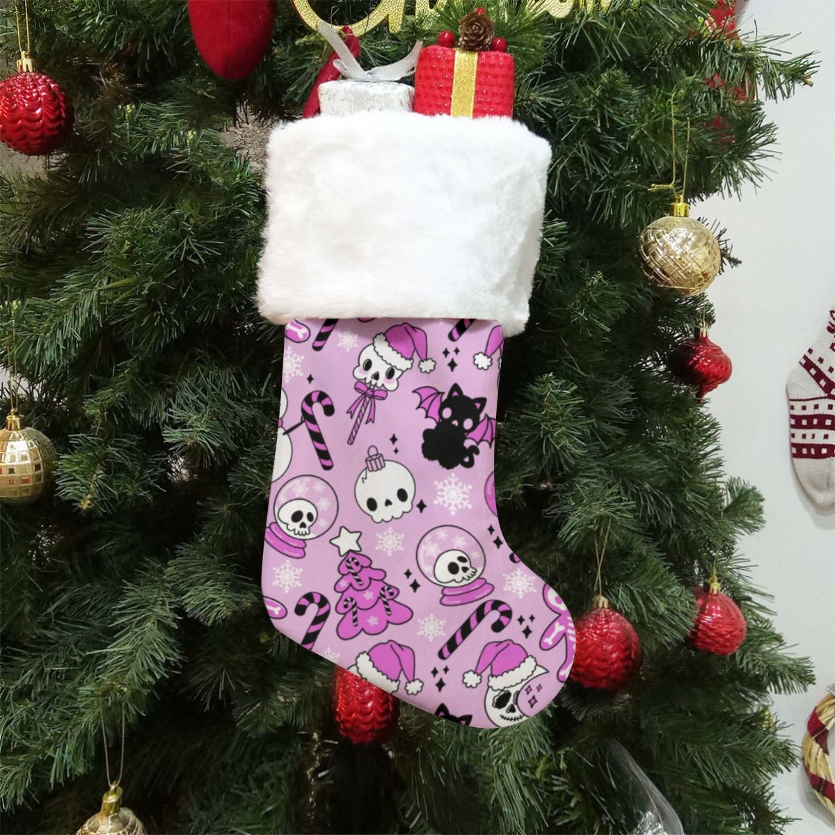 Christmas Sock - Creepy Pink - Festive Style