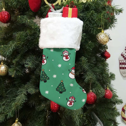 Christmas Sock - Green Snowman - Festive Style