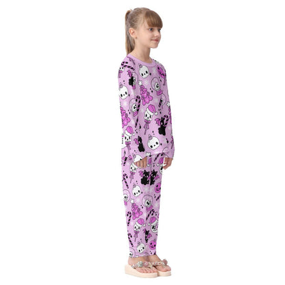 Kids Christmas Pyjama Set - Creepy Pink - Festive Style