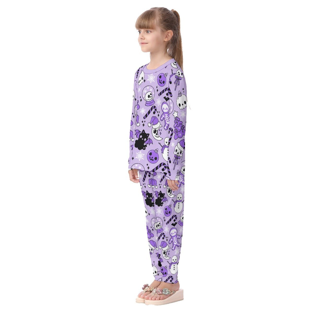 Kids Christmas Pyjama Set - Creepy Purple - Festive Style