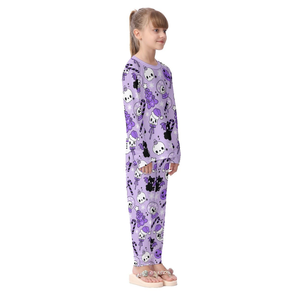 Kids Christmas Pyjama Set - Creepy Purple - Festive Style