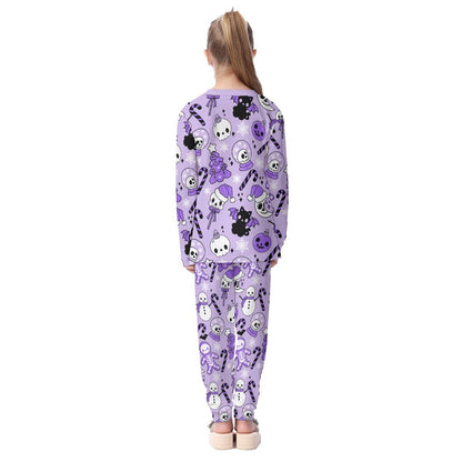 Kids Christmas Pyjama Set - Creepy Purple - Festive Style