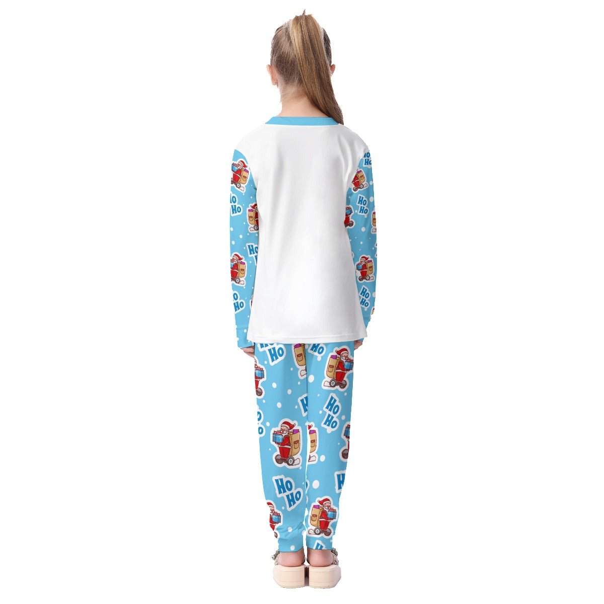 Kids Christmas Pyjama Set - LightBlue "Ho Ho" 2 - Festive Style