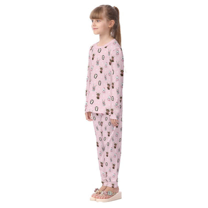 Kids Christmas Pyjama Set - Polar Pink - Festive Style