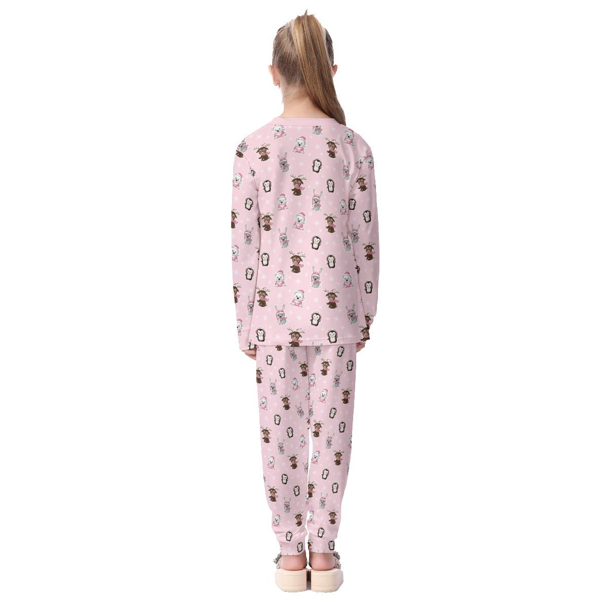 Kids Christmas Pyjama Set - Polar Pink - Festive Style