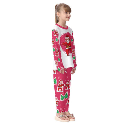 Kids Christmas Pyjama Set - Red Santa Boxing - Festive Style