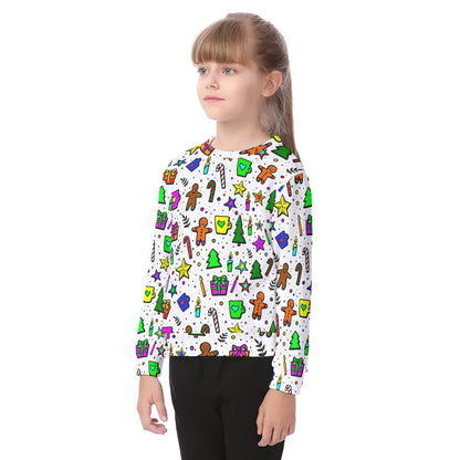 Kid's Christmas Sweater - Bright Doodle - Festive Style