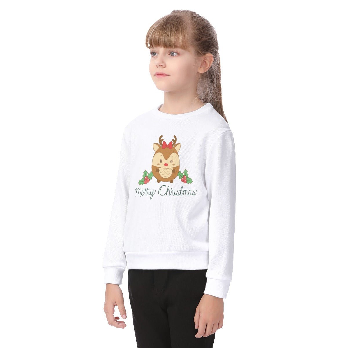 Kid's Christmas Sweater - Cute Reindeer - Festive Style