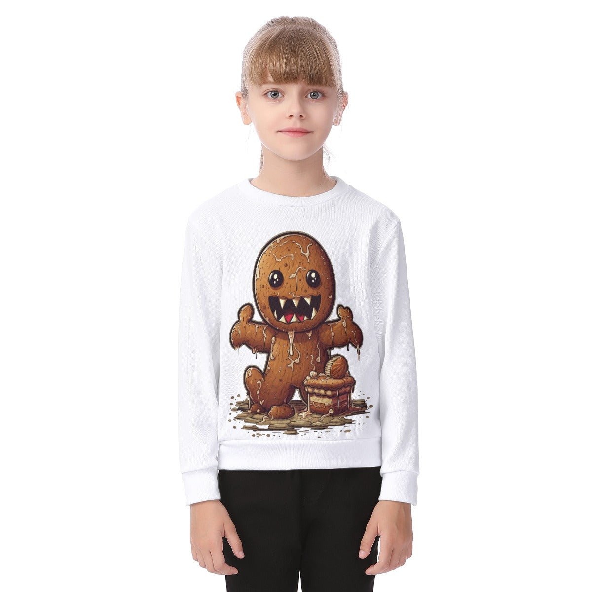 Kid's Christmas Sweater - Evil Gingerbread Man - Festive Style