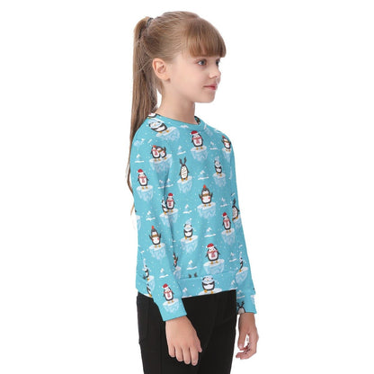 Kid's Christmas Sweater - Icy Penguins - Festive Style