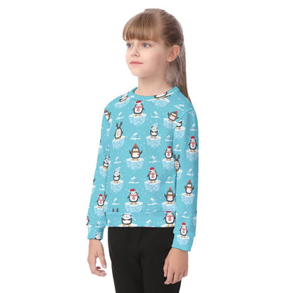 Kid's Christmas Sweater - Icy Penguins - Festive Style