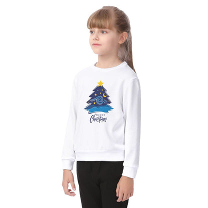 Kid's Christmas Sweater - Merry Christmas - Blue Tree - Festive Style