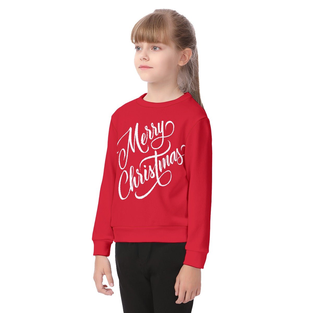 Kid's Christmas Sweater - Merry Christmas - Red - Festive Style