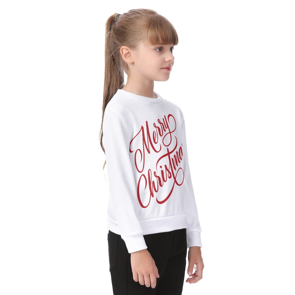 Kid's Christmas Sweater - Merry Christmas - White - Festive Style