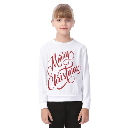 Kid's Christmas Sweater - Merry Christmas - White - Festive Style