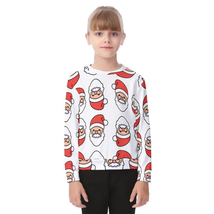 Kid's Christmas Sweater - Mirrored Santa - Festive Style