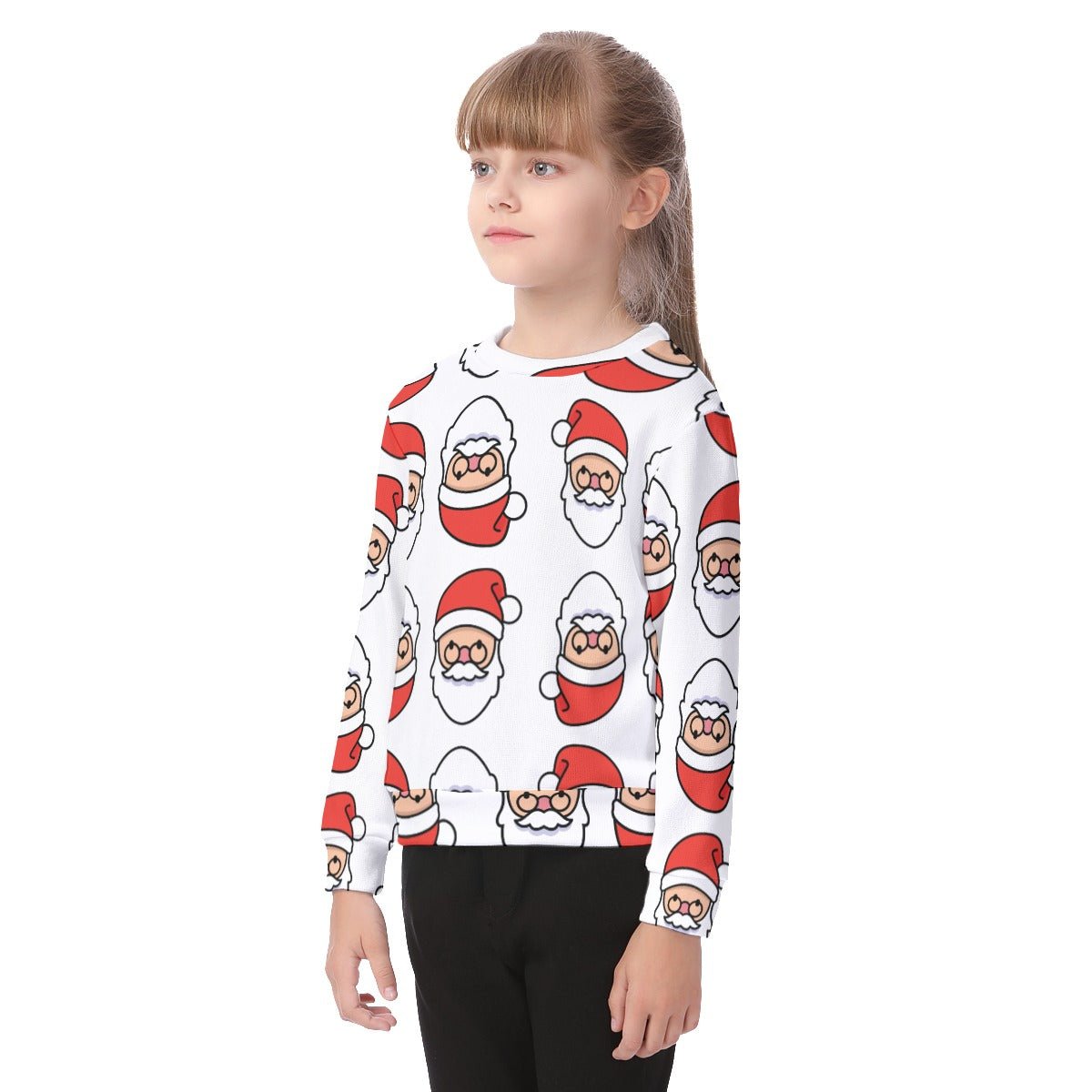 Kid's Christmas Sweater - Mirrored Santa - Festive Style