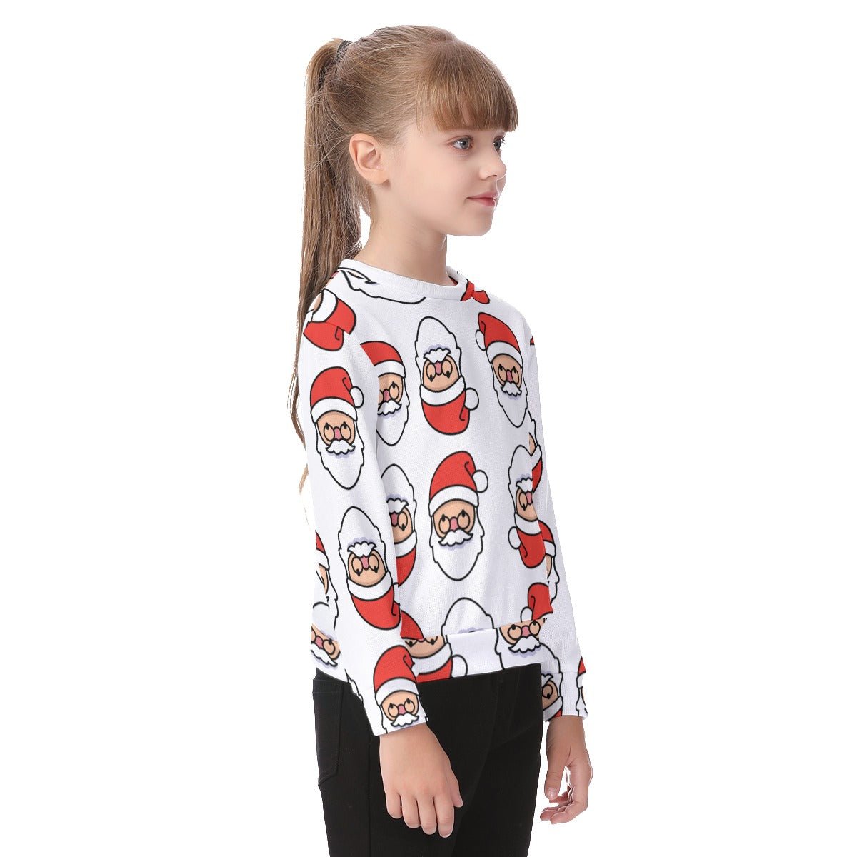 Kid's Christmas Sweater - Mirrored Santa - Festive Style