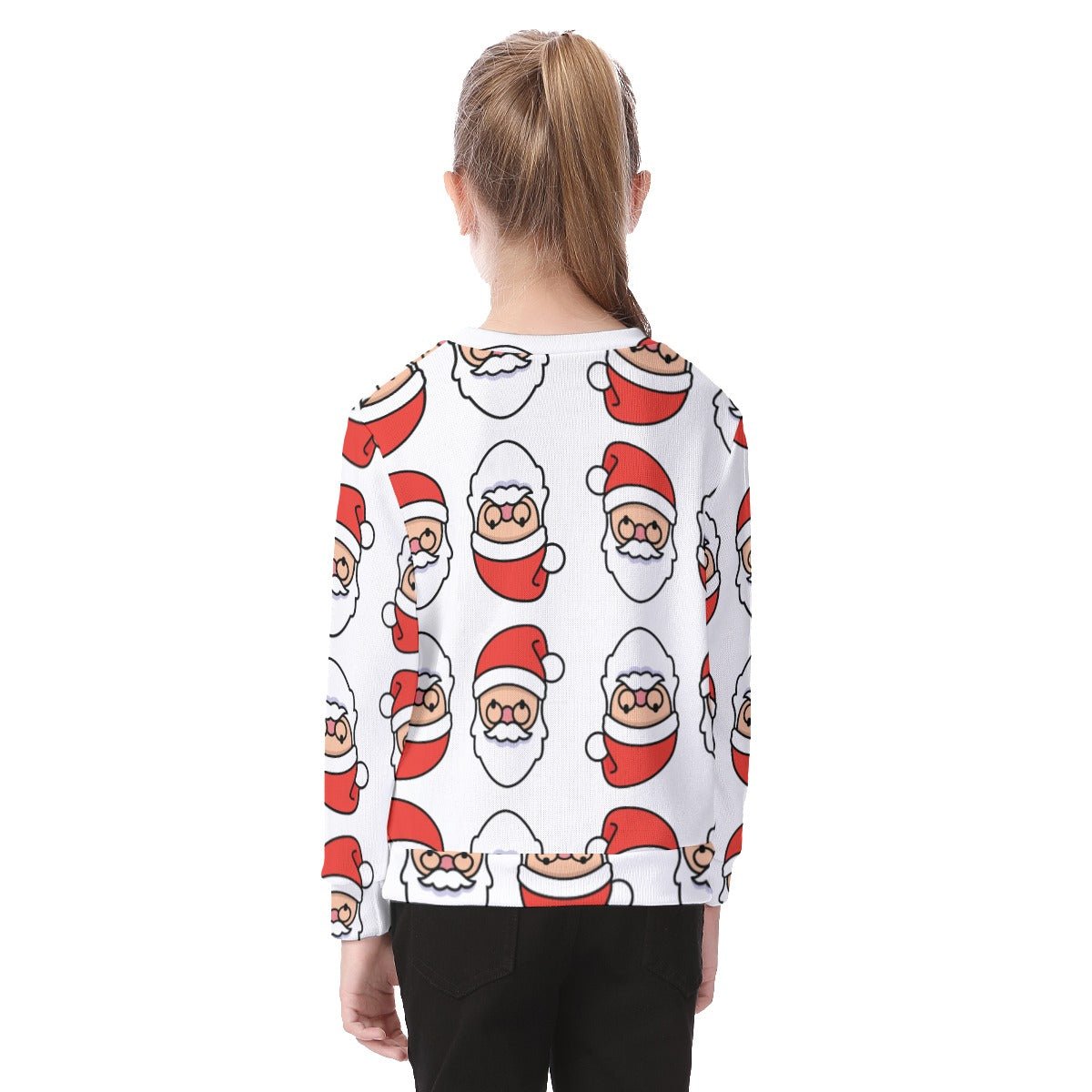 Kid's Christmas Sweater - Mirrored Santa - Festive Style