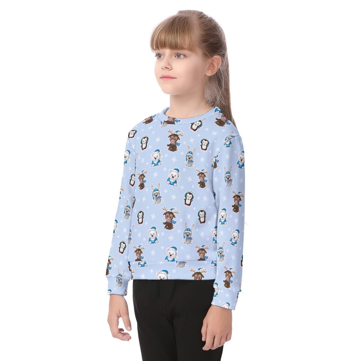 Kid's Christmas Sweater - Polar Blue - Festive Style