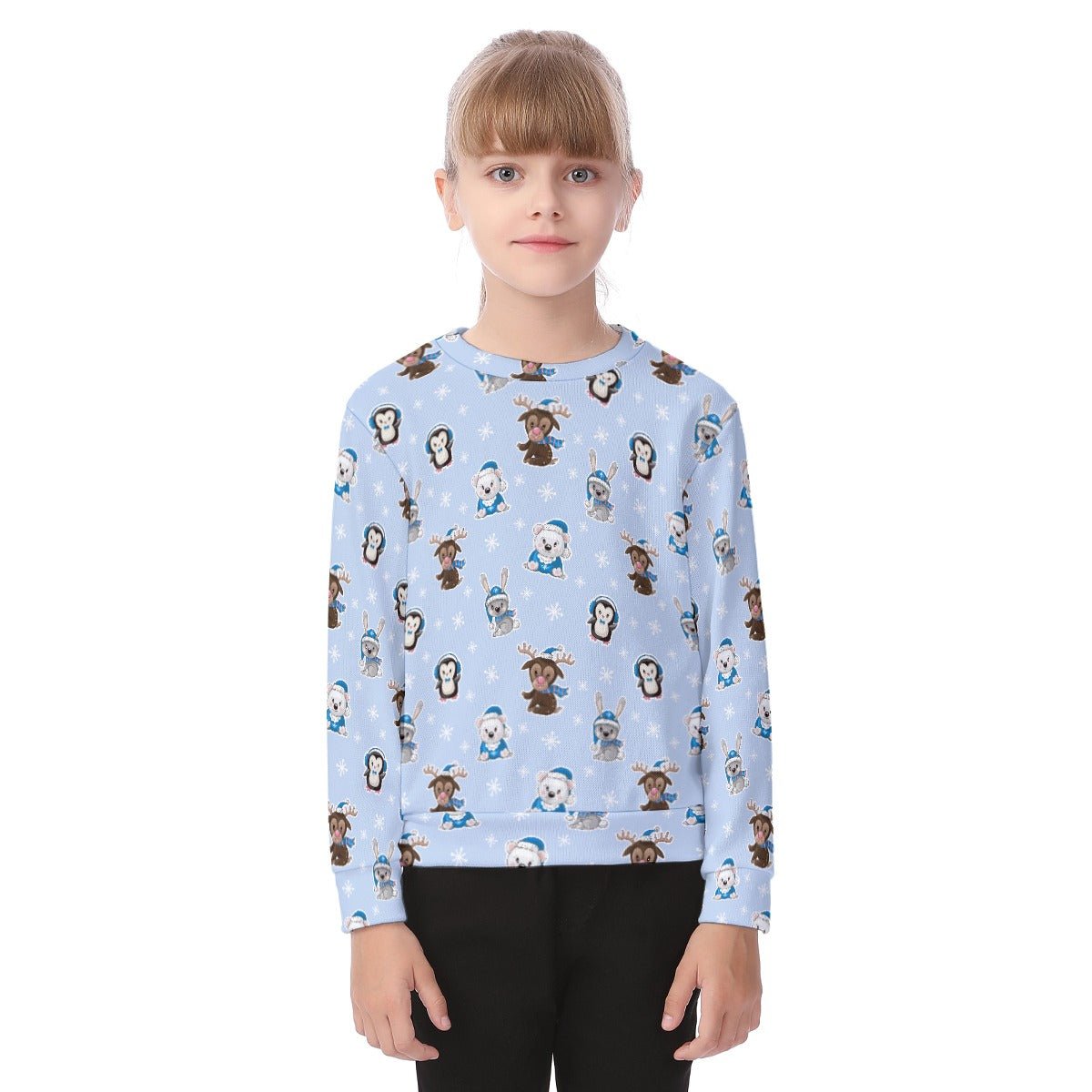 Kid's Christmas Sweater - Polar Blue - Festive Style