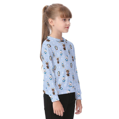 Kid's Christmas Sweater - Polar Blue - Festive Style