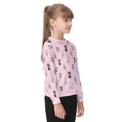 Kid's Christmas Sweater - Polar Pink - Festive Style