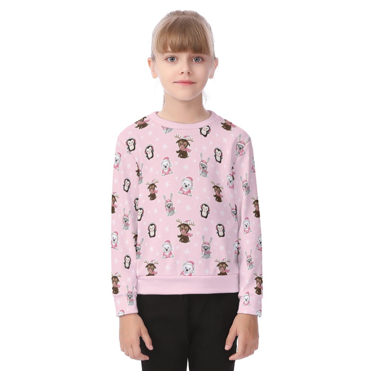 Kid's Christmas Sweater - Polar Pink - Festive Style