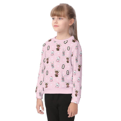 Kid's Christmas Sweater - Polar Pink - Festive Style