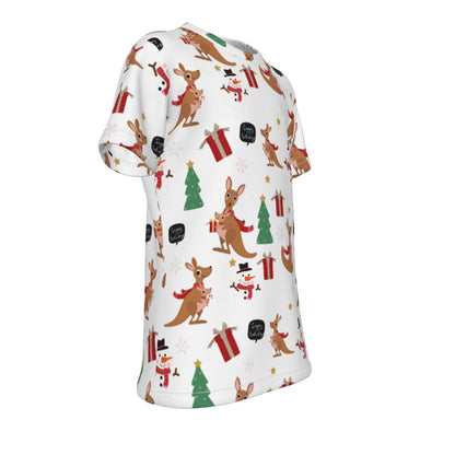 Kid's Christmas T-Shirt - Kangaroos - Festive Style