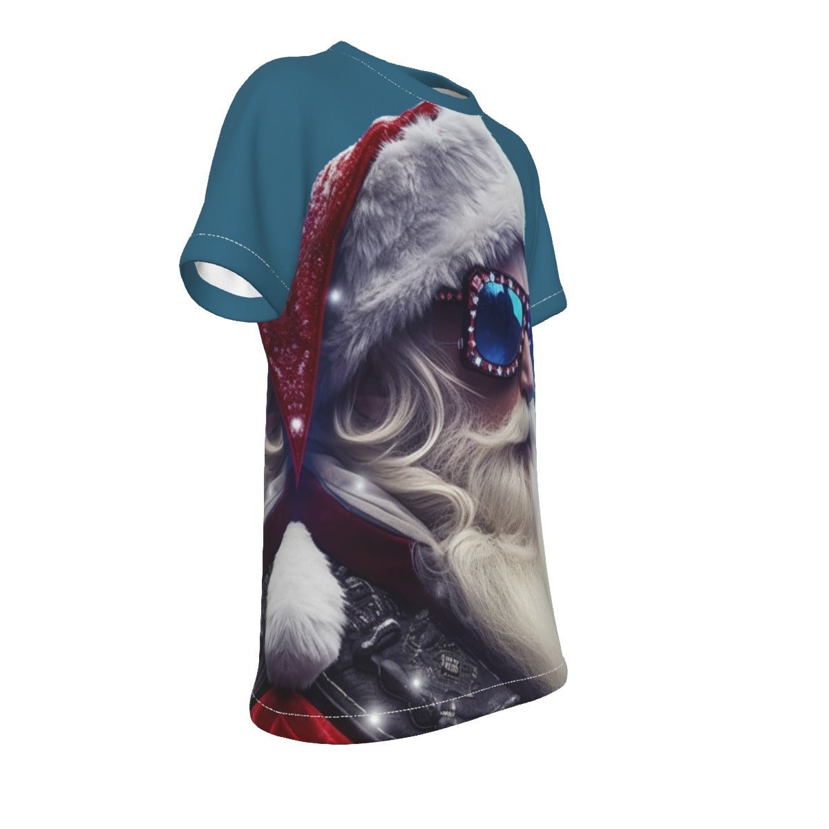 Kid's Christmas T-Shirt - Large Cool Santa - Festive Style