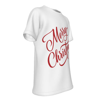 Kid's Christmas T-Shirt - Merry Christmas - White - Festive Style