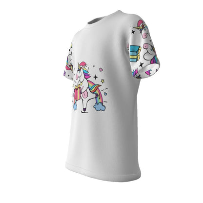 Kid's Christmas T-Shirt - Unicorn with Present - Festive Style