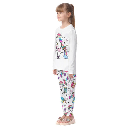 Kids Christmas Unicorn Pyjama Set 2 - Festive Style