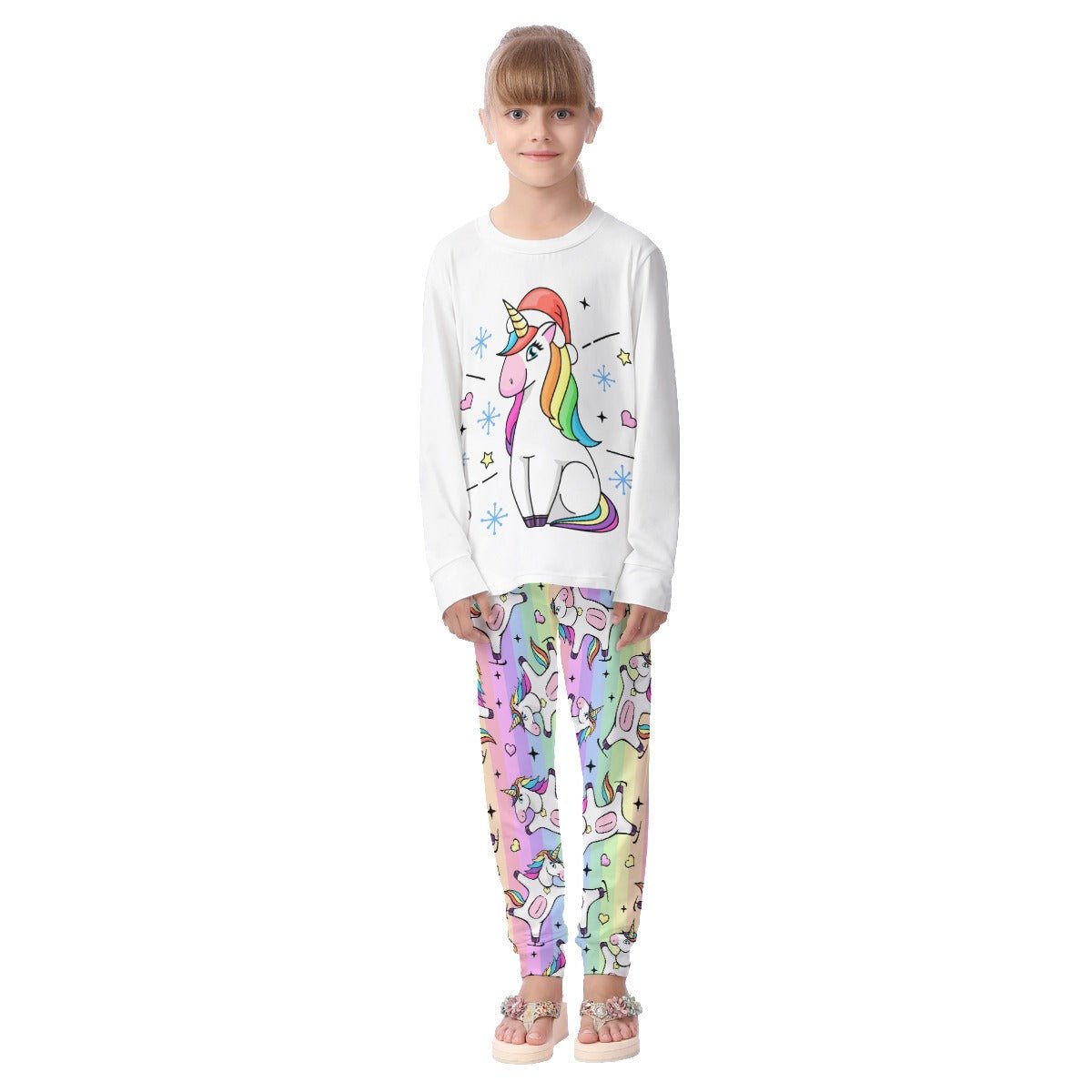 Kids Christmas Unicorn Pyjama Set 3 - Festive Style