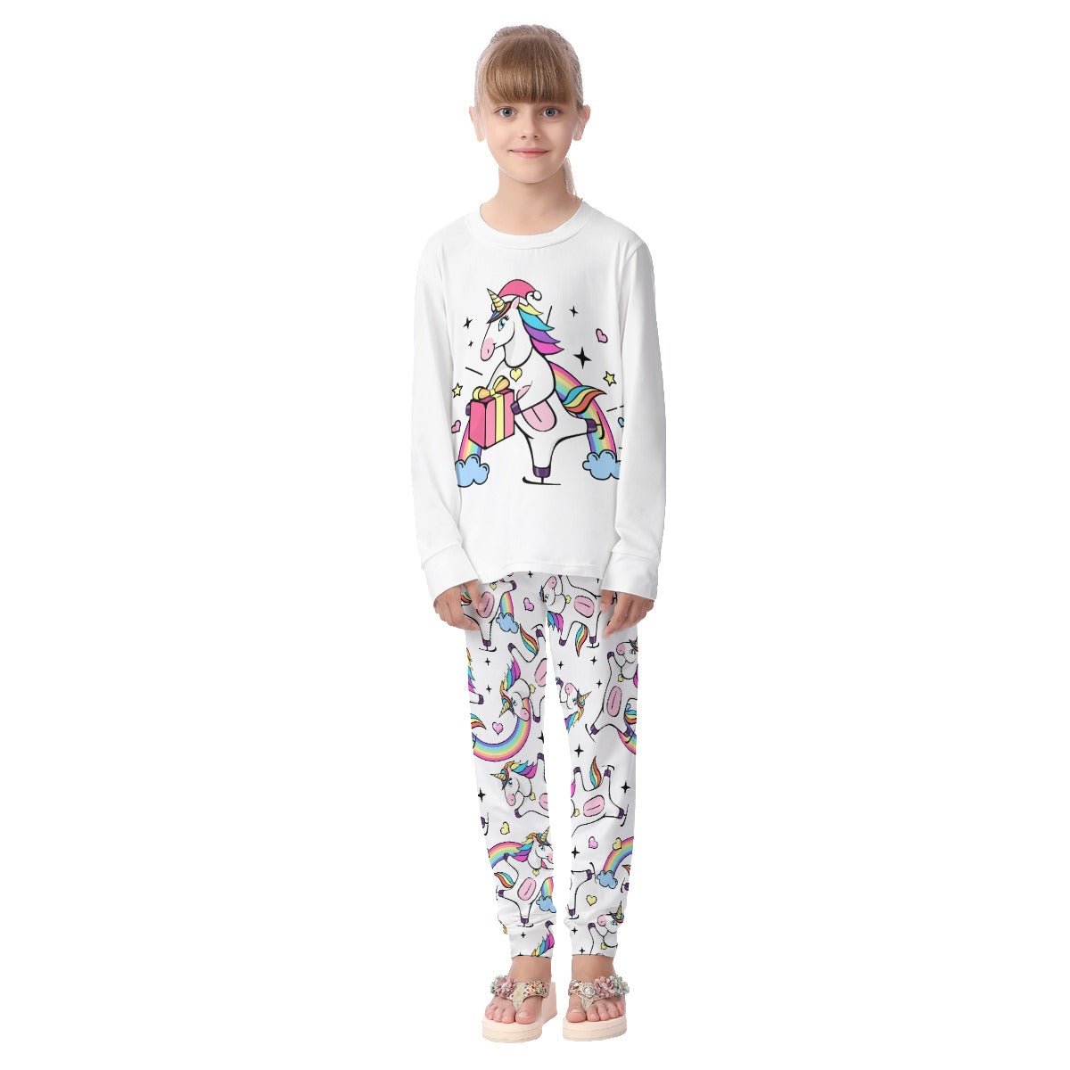 Kids Christmas Unicorn Pyjama Set1 - Festive Style