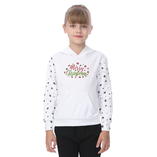 Kid's Fleece Christmas Hoodie - Merry Christmas - Festive Style