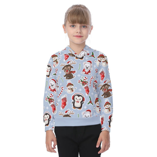 Kid's Fleece Christmas Hoodie - Polar Kawaii - Festive Style