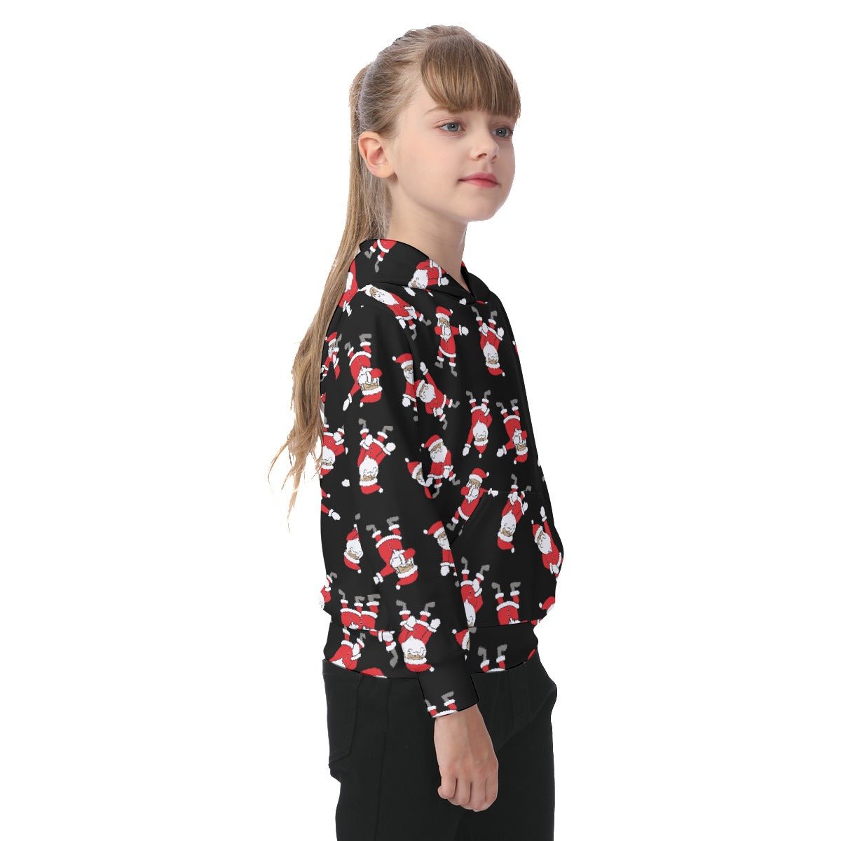 Kid's Fleece Christmas Hoodie - Santa Dabs - Festive Style